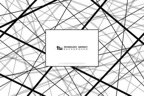 Abstract technology black tech line elements on white background. Illustrazione stock