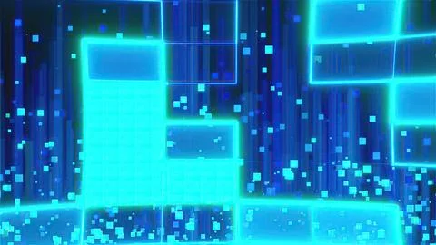Abstract technology blocks Stock Illustration