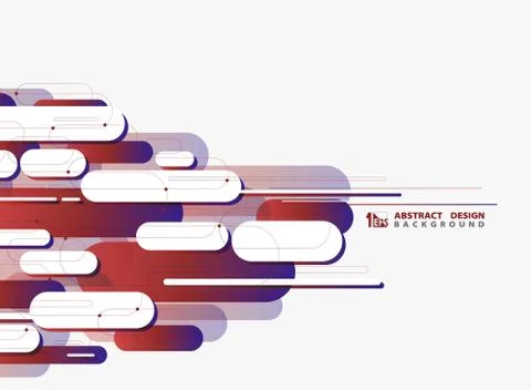 Abstract of technology blue and red geometric cover design. illustration Stock Illustration