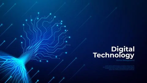 Abstract technology blue background 库存插图