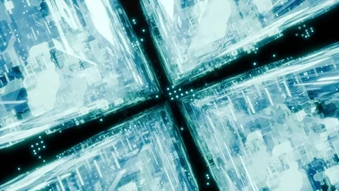 Abstract Technology blue background Loop Stock Footage 288031454