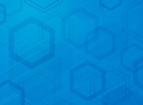 Abstract technology blue hexagon pattern modern design background. Stock Illustration