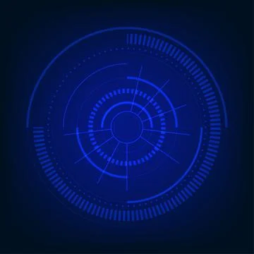 Abstract technology blue interface style of design template. Stock Illustration