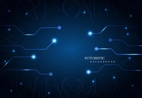 Abstract technology of blue line connect system background. Stock Illustration