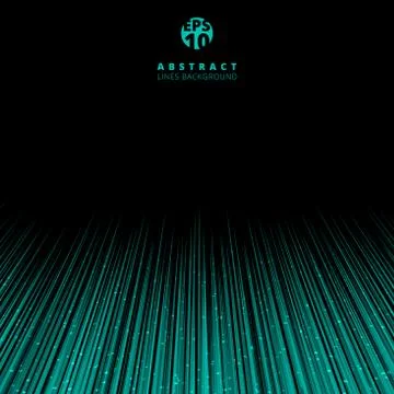 Abstract technology blue lines motion perspective on black background with co Stock Illustration