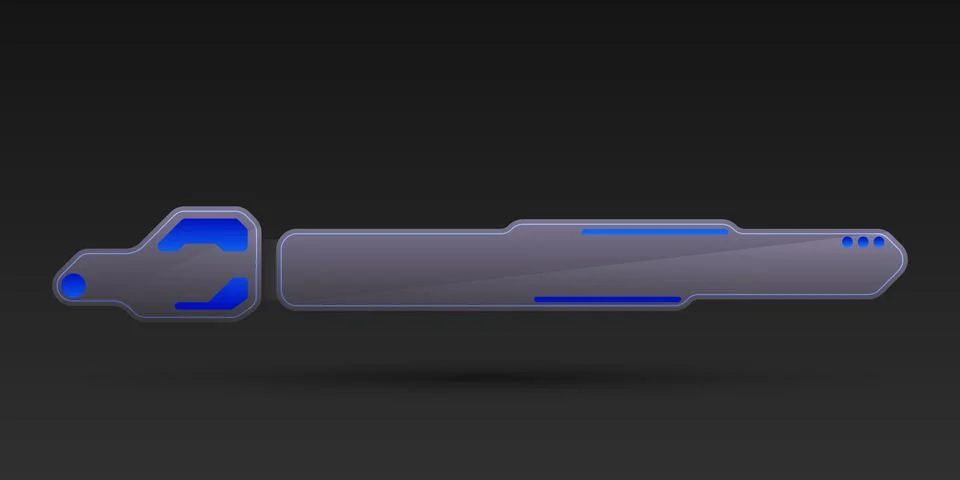 Abstract technology blue lower third banner bar for video streaming Stock Illustration