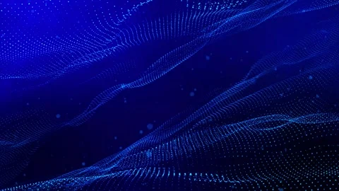Abstract technology blue particles flow and digital blue dots wave backgrou.. Stock Footage 290850524