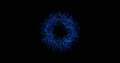 Abstract technology blue sphere background made of animated lines and dots Stock Footage 172377612