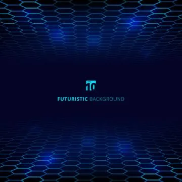 Abstract technology blue wire network futuristic wireframe data visualisation Illustrazione stock