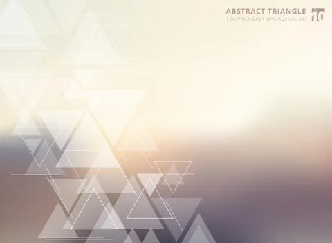 Abstract technology blurred background with triangles pattern element. Stock Illustration