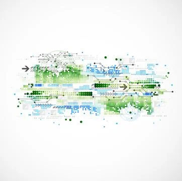 Abstract technology business background Stock Illustration