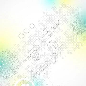 Abstract technology business background Stock Illustration