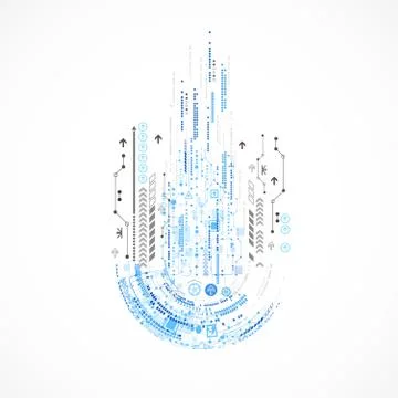 Abstract technology business background Stock Illustration