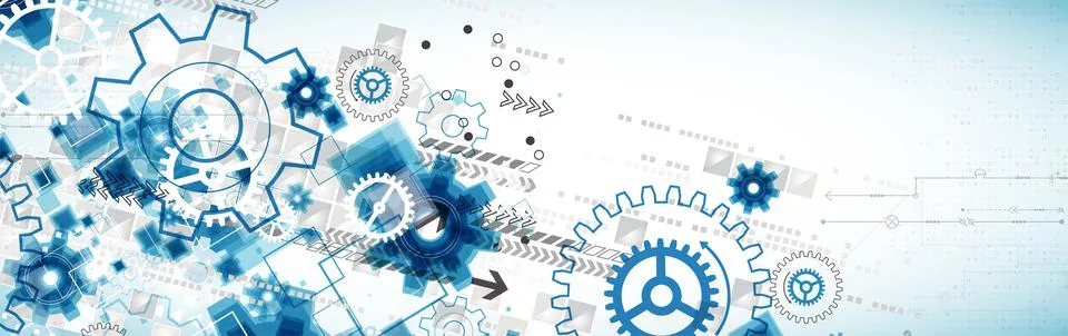 Abstract technology business background Stock Illustration
