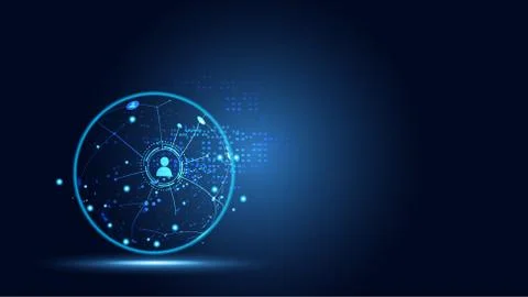 Abstract technology business global network connection concept connecting com Illustration