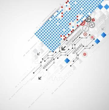 Abstract technology business template background. Stock Illustration