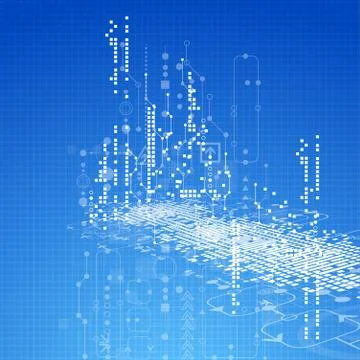 Abstract technology business template background. Stockillustratie