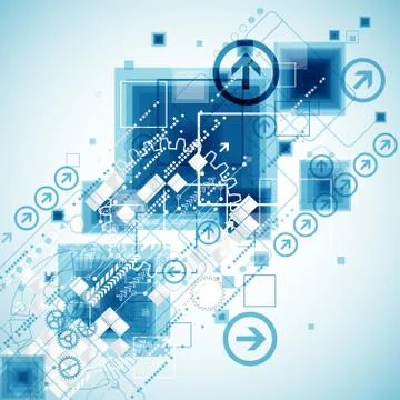 Abstract technology business template background. Stockillustratie