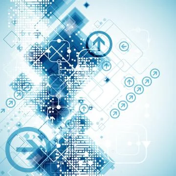 Abstract technology business template background. Stock Illustration