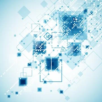 Abstract technology business template background. Stock Illustration