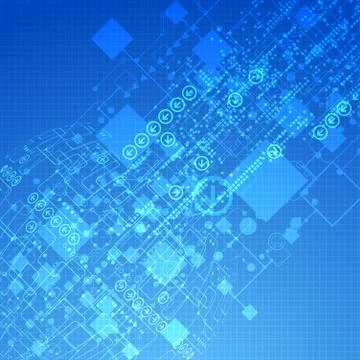 Abstract technology business template background. Stock-Illustration