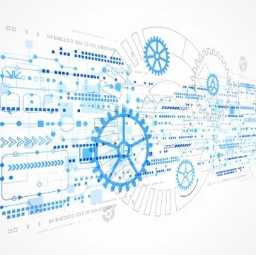 Abstract technology business template background. Stock Illustration