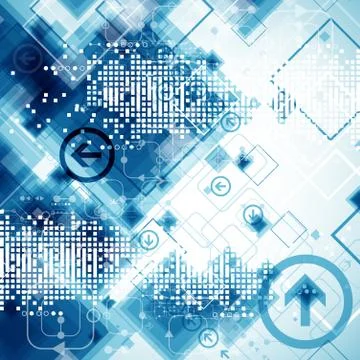 Abstract technology business template background. Stock Illustration