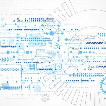 Abstract technology business template background. Stock Illustration