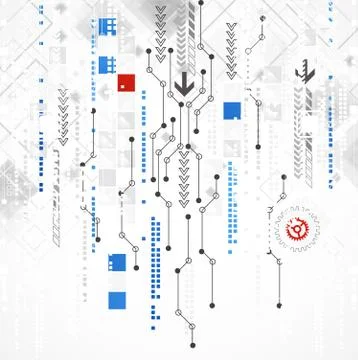 Abstract technology business template background. Illustrazione stock