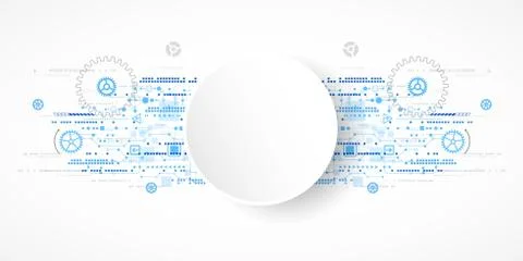 Abstract technology business template background. Illustrazione stock