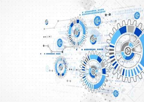 Abstract technology business template background. Stock Illustration