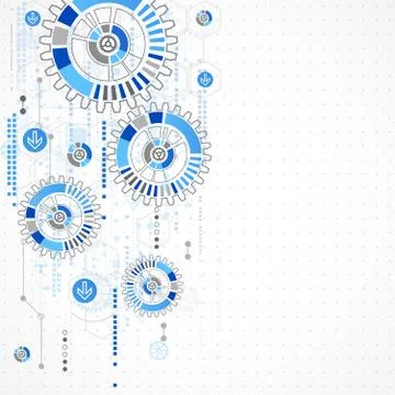 Abstract technology business template background. Illustrazione stock