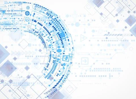 Abstract technology business template background. Stock Illustration