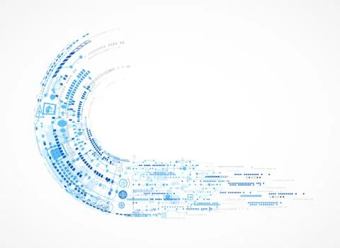 Abstract technology business template background. Stock Illustration