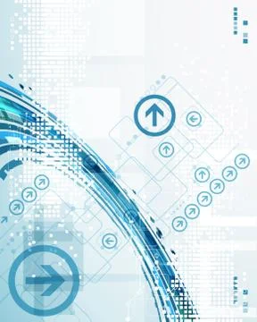 Abstract technology business template background. Illustrazione stock