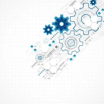 Abstract technology business template background. 库存插图