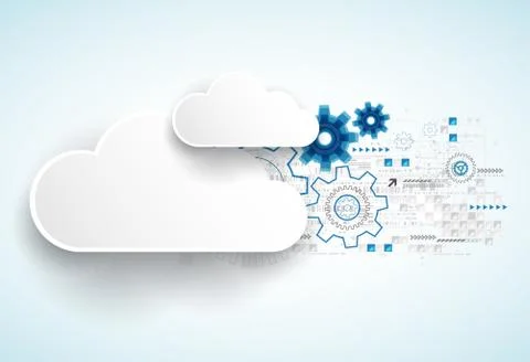 Abstract technology business template background. 库存插图