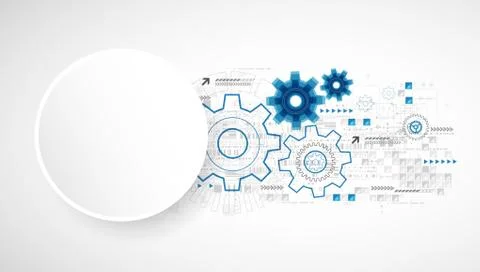 Abstract technology business template background. 库存插图