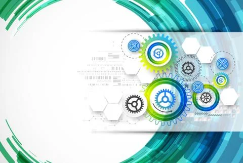 Abstract technology business template background. Stock Illustration