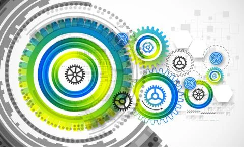 Abstract technology business template background. Stock Illustration