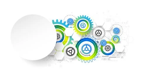 Abstract technology business template background. Stock Illustration