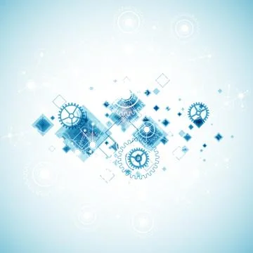 Abstract technology business template background. Stock Illustration