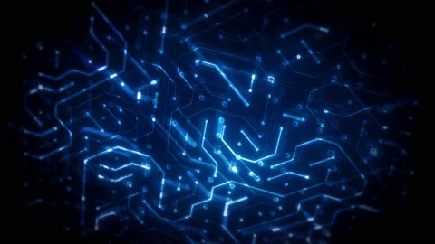 Abstract Technology Chipset Motherboard Background Animation Stock Footage 140108671