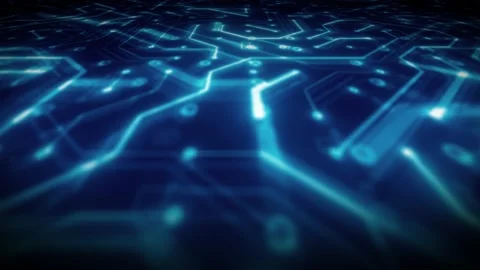 Abstract Technology Chipset Motherboard Background Animation Stock Footage 140637124