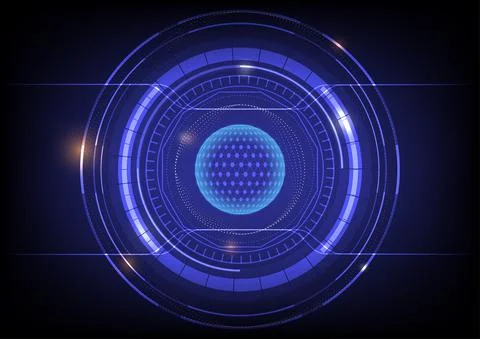 Abstract technology circle background. Illustrazione stock