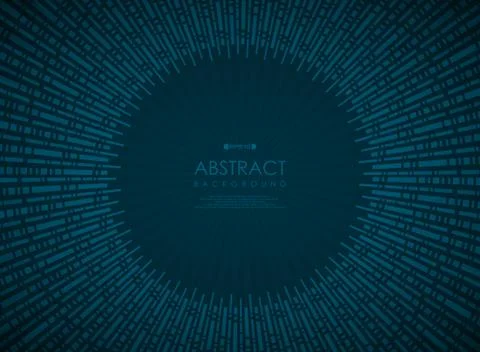 Abstract technology circle blue gradient geometric pattern. Illustrazione stock