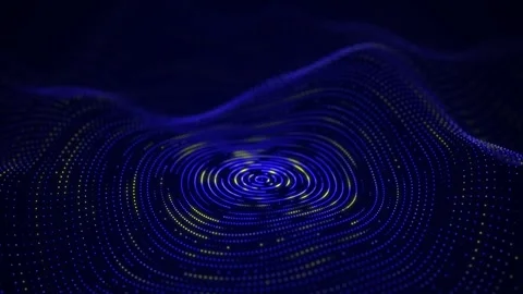 Abstract technology circle blue wave. Flow of particles. Big data Stock Footage 275858417