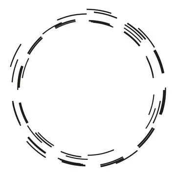 Abstract technology circle frame with dynamic lines Stock Illustration