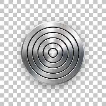 Abstract Technology Circle Geometric Metal Badge Template Stock Illustration