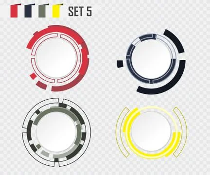 Abstract technology circle grey white and colorful communication design raw m Illustrazione stock